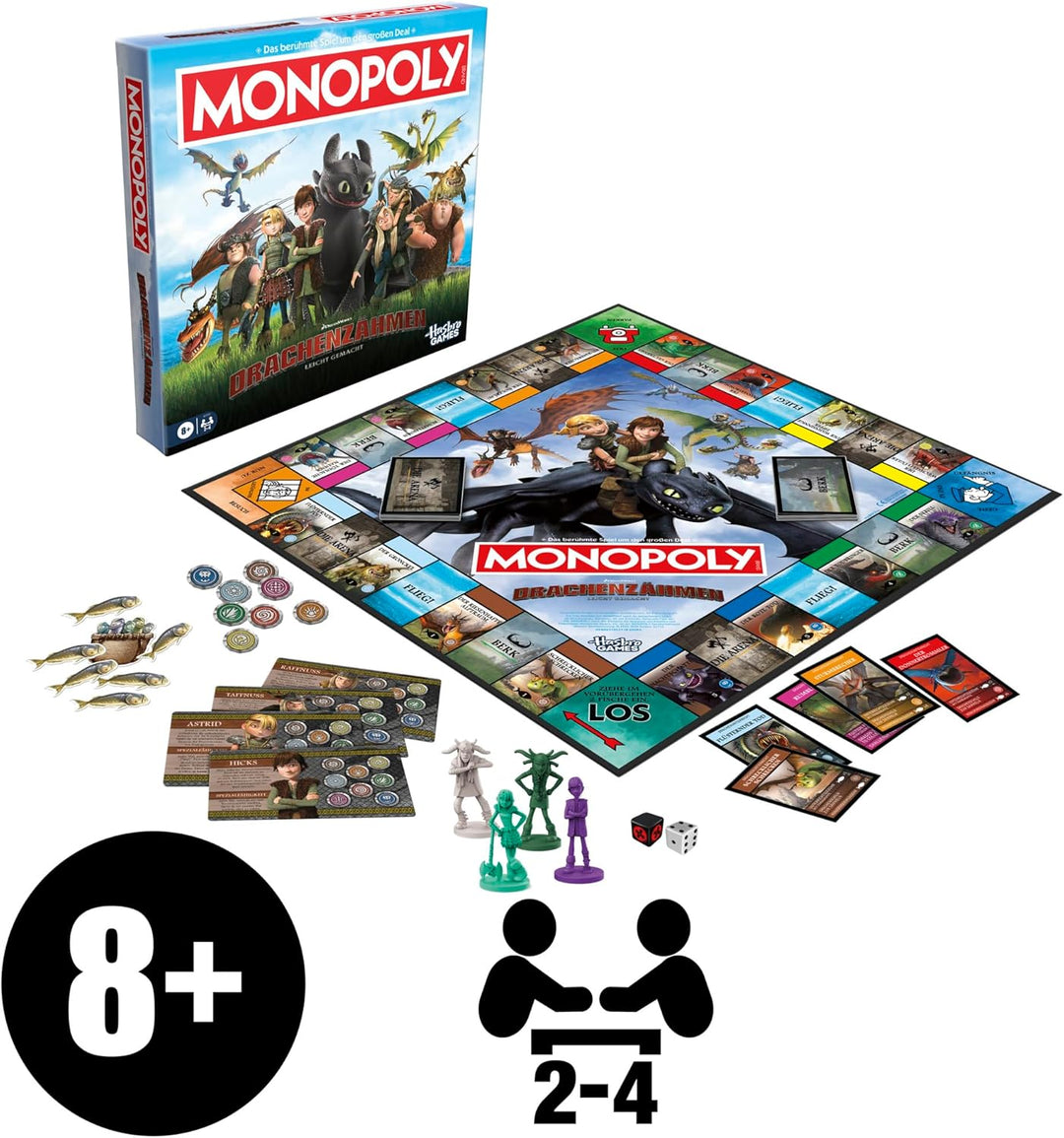 DreamWorks Drachenzähmen leicht gemacht Monopoly Brettspiel - Deutsche Fassung