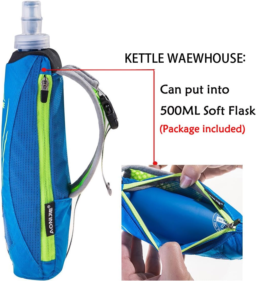 Geila Handheld Trinkflasche zum Laufen, 17 oz Handheld Trinkflasche mit Trageriemen, BPA Sport Soft