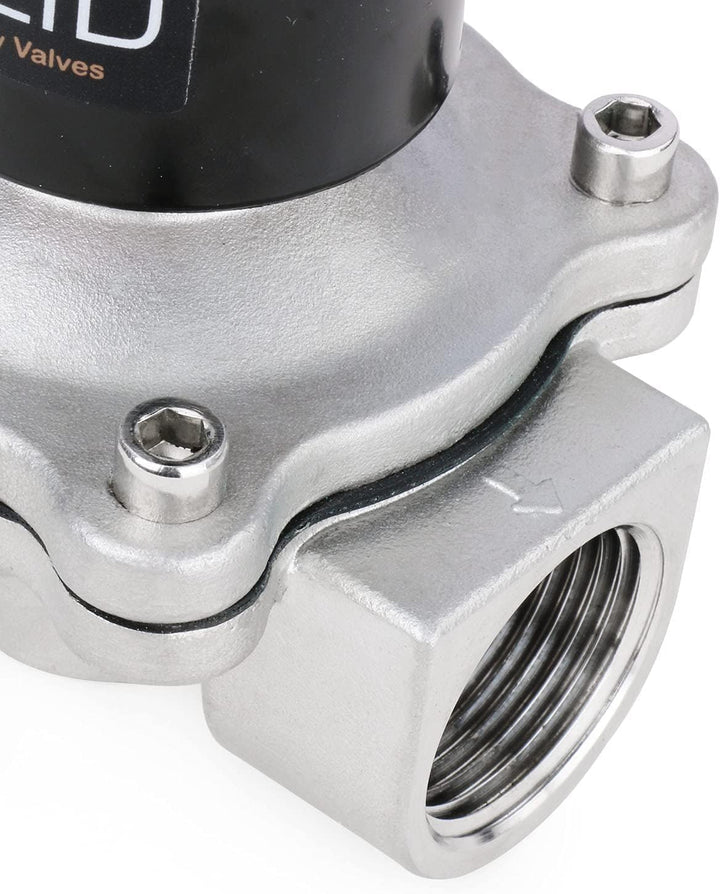 U.S. Solid 1" G 12 V DC Edelstahl Magnetventil Direktgesteuert für Wasser Luft Gas Öl NC Stainless S