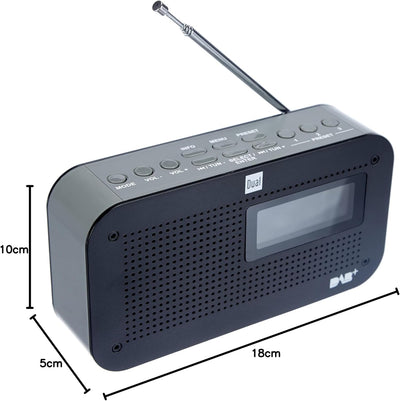 Dual 74872 DAB 71 Portables Digitalradio (UKW/DAB+ Tuner, Senderspeicherfunktion, LC-Display, Netz-