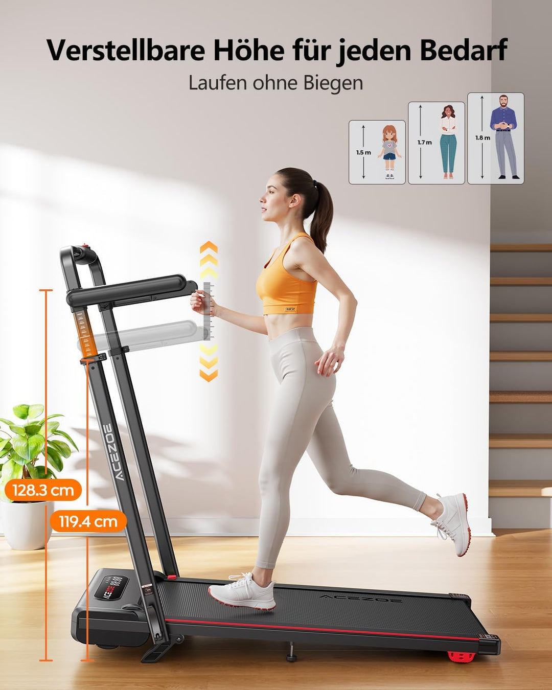 Laufband für Zuhause,6 in 1 Walking Pad mit Steigung bis 10%, 12km/h Klappbar Laufband mit LED-Anzei