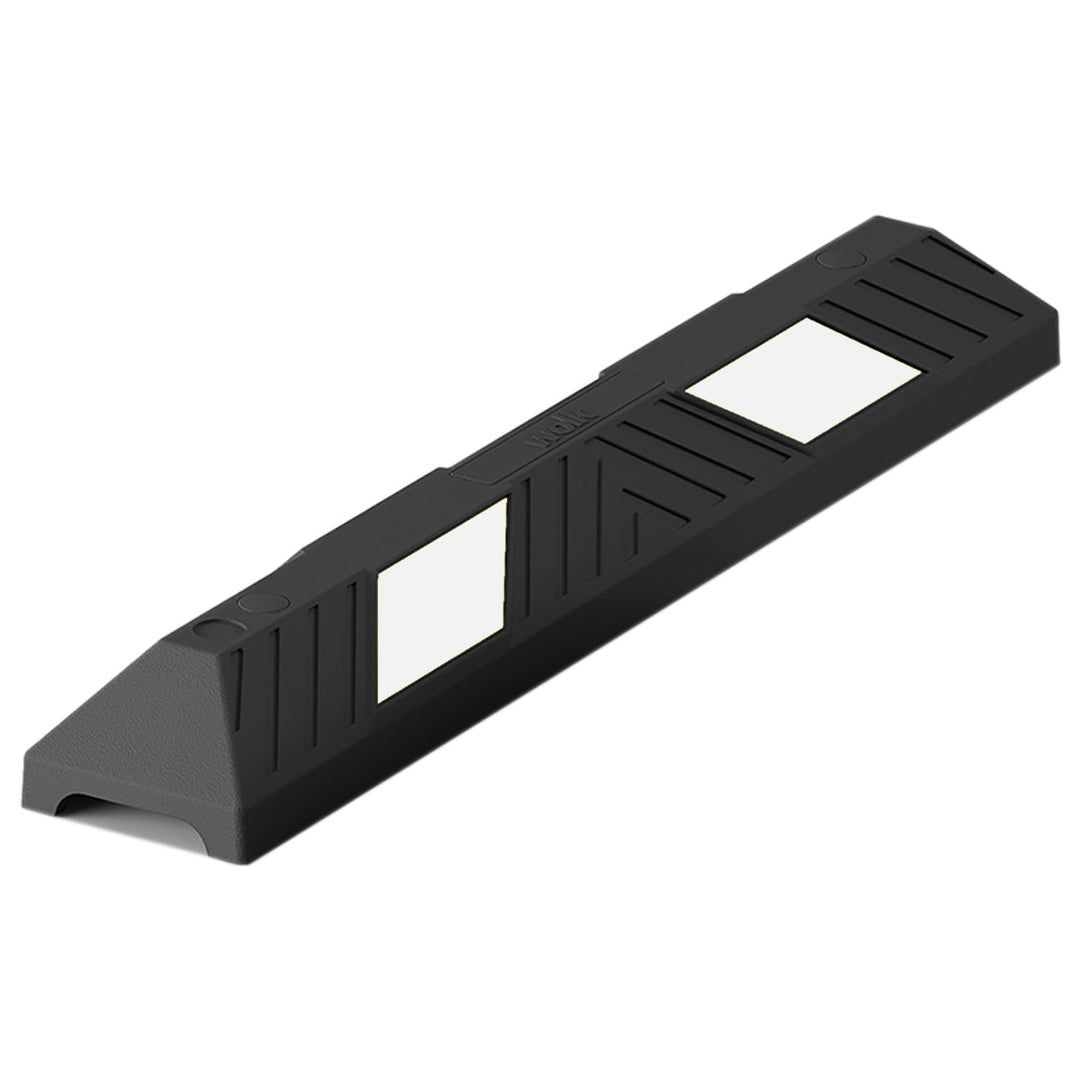 Parkplatzbegrenzer - Mit weissen Reflexstreifen - Hartgummi - Grösse: 90,0 x 15,0 x 10,0 cm - Inklus