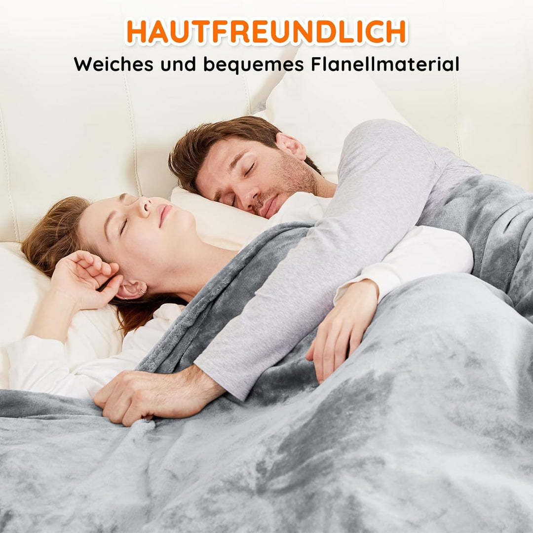 Mia&amp;Coco Heizdecke mit Abschaltautomatik 200x180 cm, 10 Heizstufen, 9 Std. Auto-Off Timer, Überhitzu