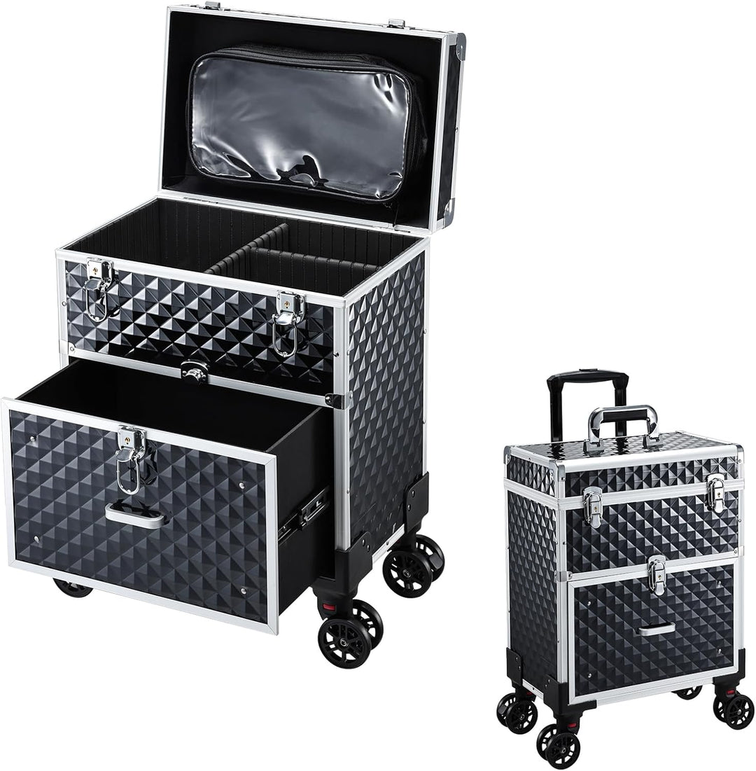 Kosmetikkoffer Trolley Kosmetik Trolley mit Schublade Make up Koffer Schminkkoffer Friseurkoffer mit