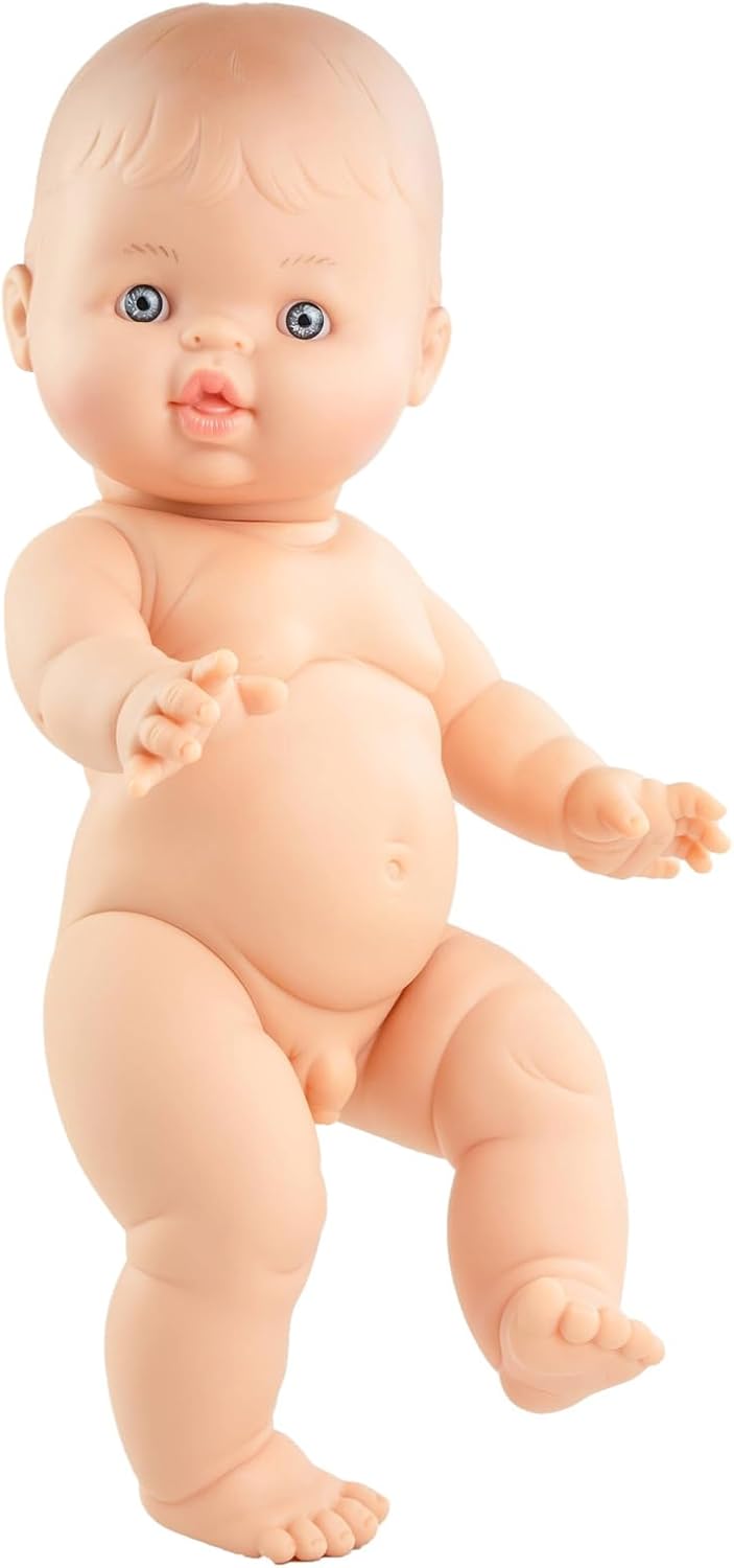 Heless 54021 - Jungen Babypuppe Gordi von Paola Reina, mit Musselin-Latzhose in Salbeigrün und einem