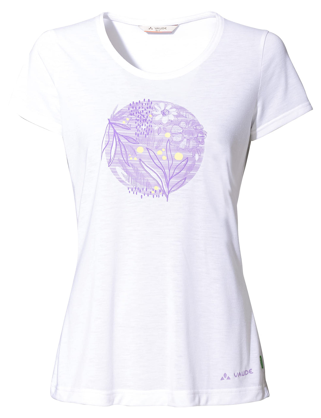 VAUDE Damen Women's Skomer Print T-Shirt Ii T-Shirt (1er Pack) 36 White-white, 36 White-white