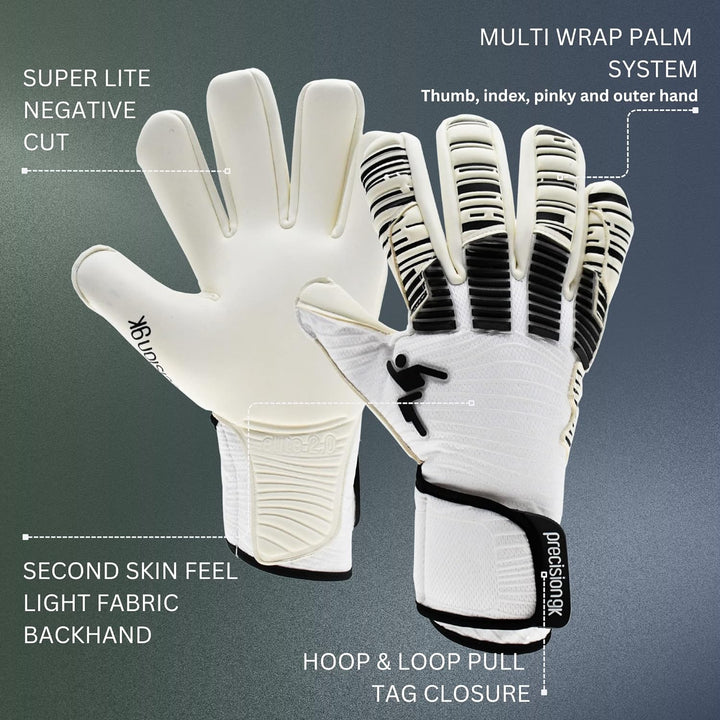 Precision GK Torwarthandschuhe Elite 2.0 Einheitsgrösse Weiss, Einheitsgrösse Weiss