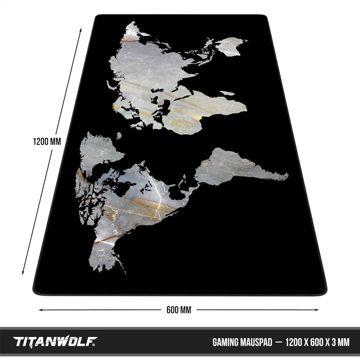Titanwolf XXXL Übergrösse Mauspad 1200x600mm, Gaming Mousepad Gross,120x60 cm Tischunterlage Large S