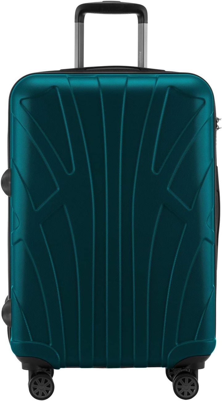 suitline Kofferset 3er Hartschalenkoffer ABS Handgepäck 55 cm mittel 66 cm gross 76 cm erweiterbar m