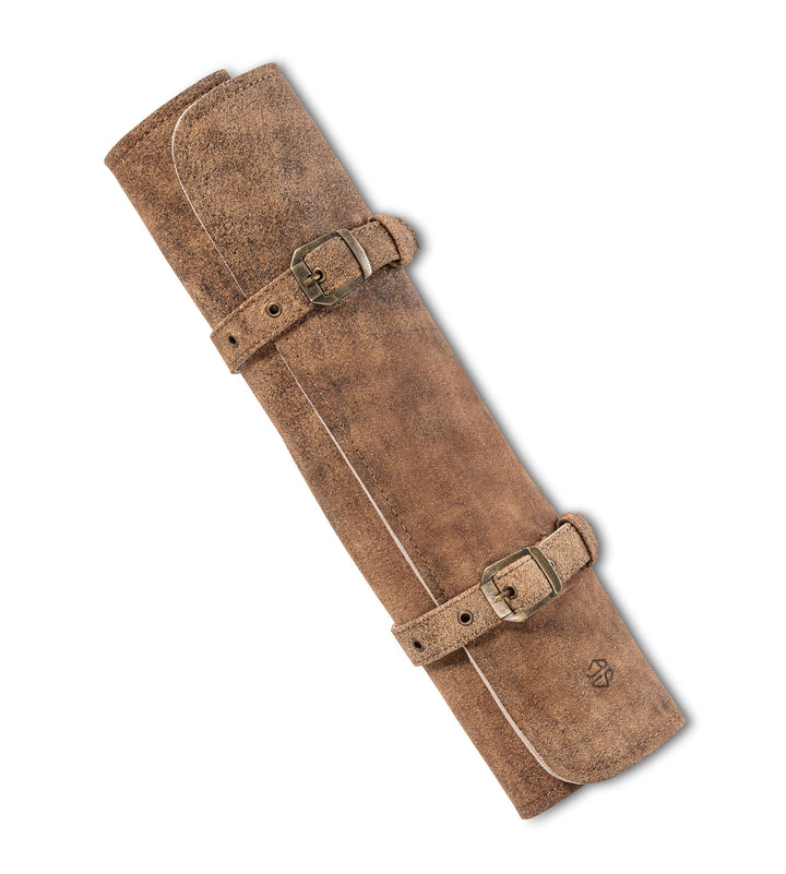 Angus Stoke Messertasche Leder für Köche - Echt-Leder Kochmesserrolle gross – Messer Tasche Kochmess