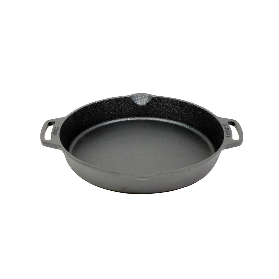 Valhal Outdoor Pfanne ø30cm - Gusseisen - Zwei Griffe, Ausgüsse