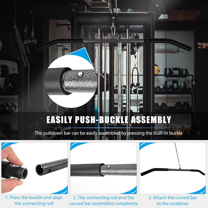 Lyndwin Latzugstange Bizeps Stange Klimmzugstangen Zugstange Muskelzugstange für Zuhause Bodybuildin