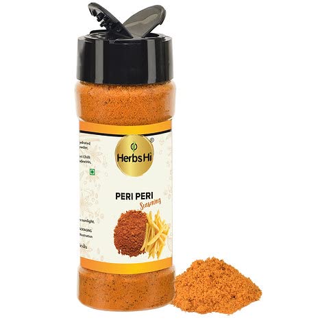 HerbsHi Everyday Combo: Feurige Chiliflocken (35 g), Oregano-Kräuter (30 g), Peri Peri Masala (60 g)