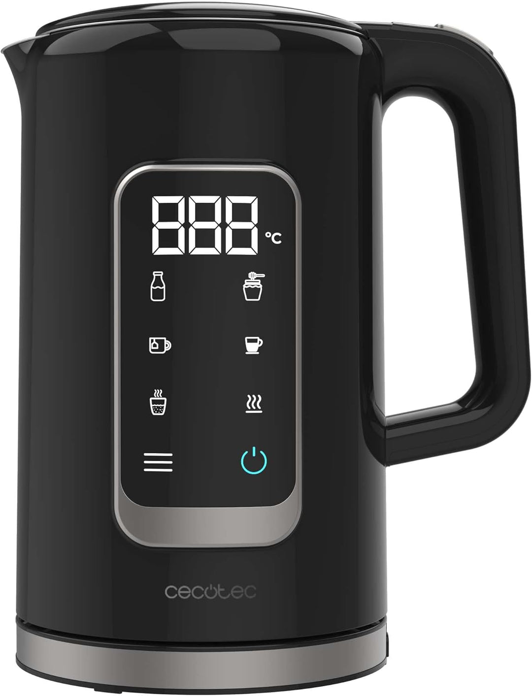 Cecotec Elektrischer Wasserkocher Thermosense 500 Touch, 1,7 l, Touchscreen, 2200 W, innen aus Edels