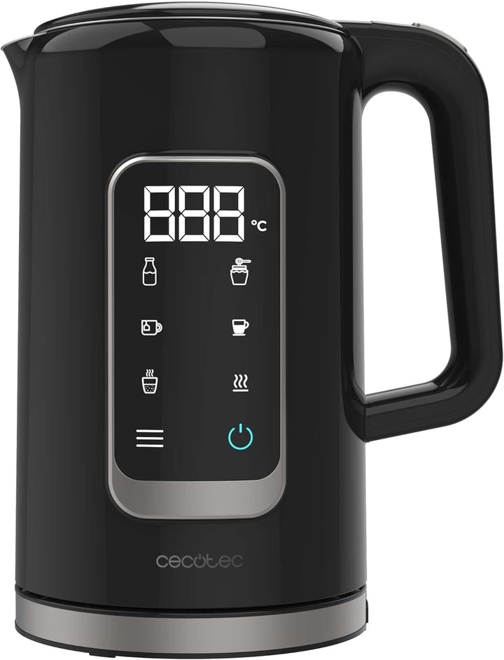 Cecotec Elektrischer Wasserkocher Thermosense 500 Touch, 1,7 l, Touchscreen, 2200 W, innen aus Edels