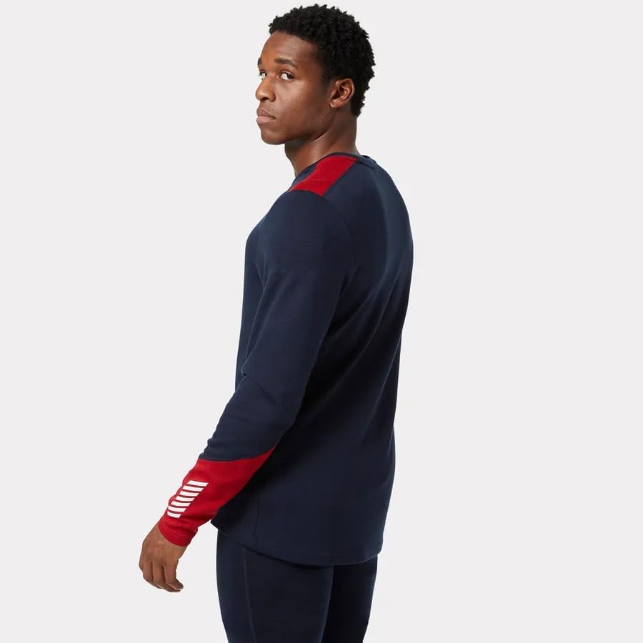 Helly Hansen Herren Lifa Merino Midweight Crew Shirt XL Marineblau, XL Marineblau