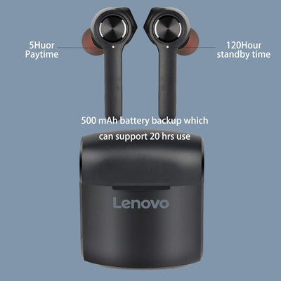 Lenovo HT20 In Ear Bluetooth Kopfhörer Kabellose Ohrhörer mit Premium Klangprofil mit intensivem Bas