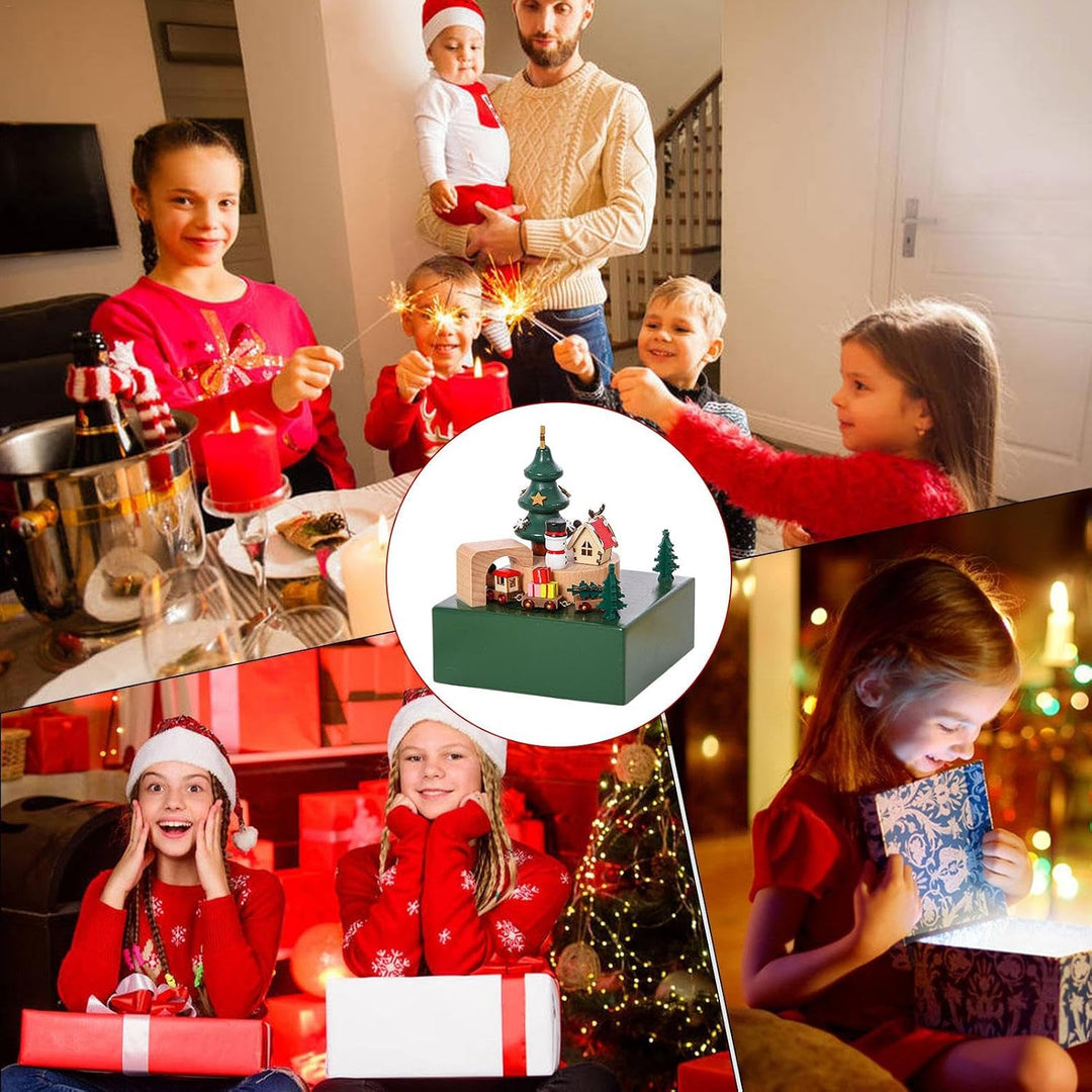 Spieluhr Weihnachten, Weihnachtszug-Spieluhr - Magnetische Eisenbahn-Weihnachtsdisplays für Desktop-