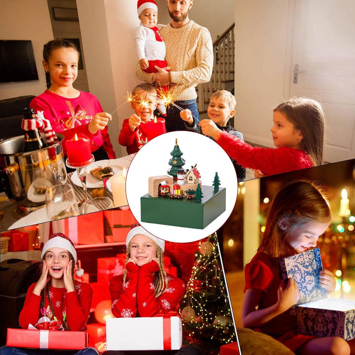 Spieluhr Weihnachten, Weihnachtszug-Spieluhr - Magnetische Eisenbahn-Weihnachtsdisplays für Desktop-
