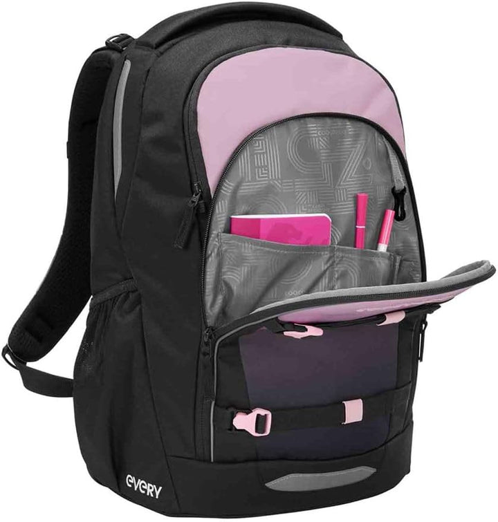 Coocazoo Every Schulrucksack Set 2tlg. inkl. Schlamperbox (Rose Shadows), Rose Shadows