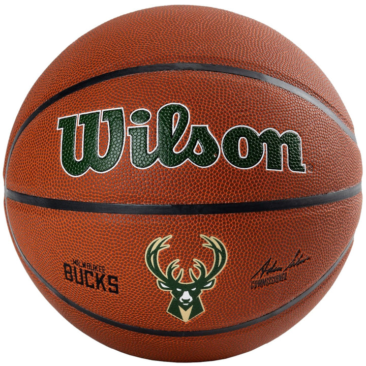 Wilson Unisex-Adult NBA Team Composite Basketball 7 Milwaukee Bucks, 7 Milwaukee Bucks
