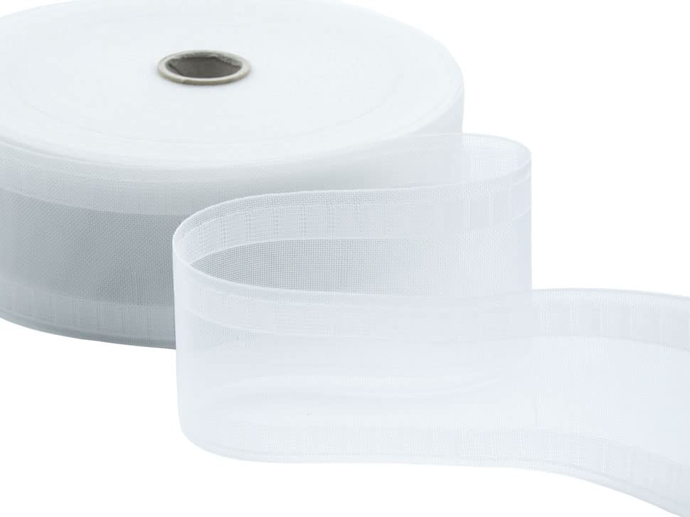 Furlanis - Wave Transparentes Gardinenband ohne Schnüre - 75 mm x 50 m