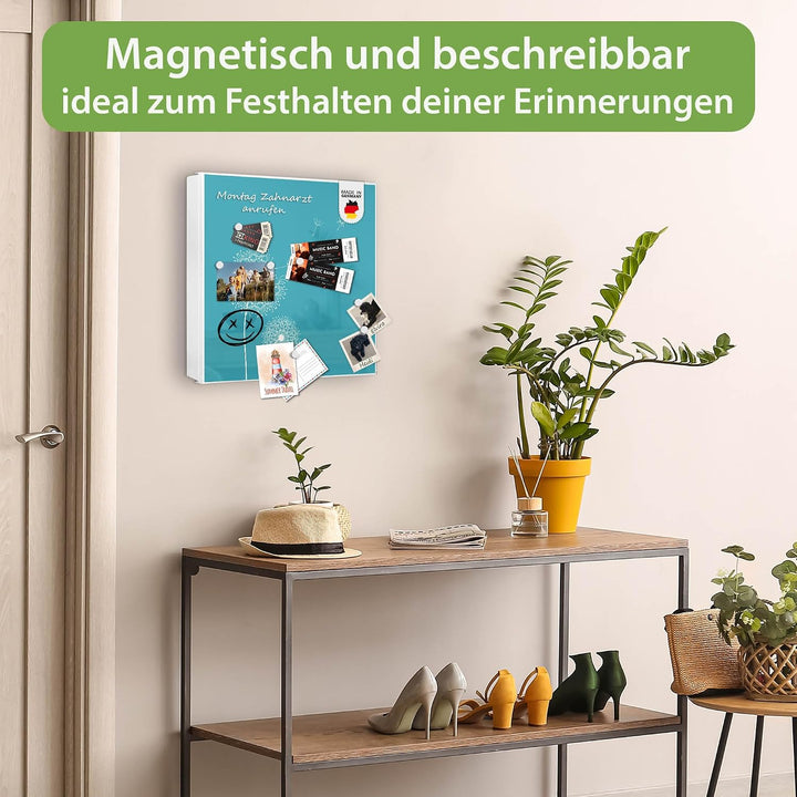 banjado Grosser Schlüsselkasten Metall - Schlüsselbox 30x30cm mit 32 Haken - Schlüsselkasten modern