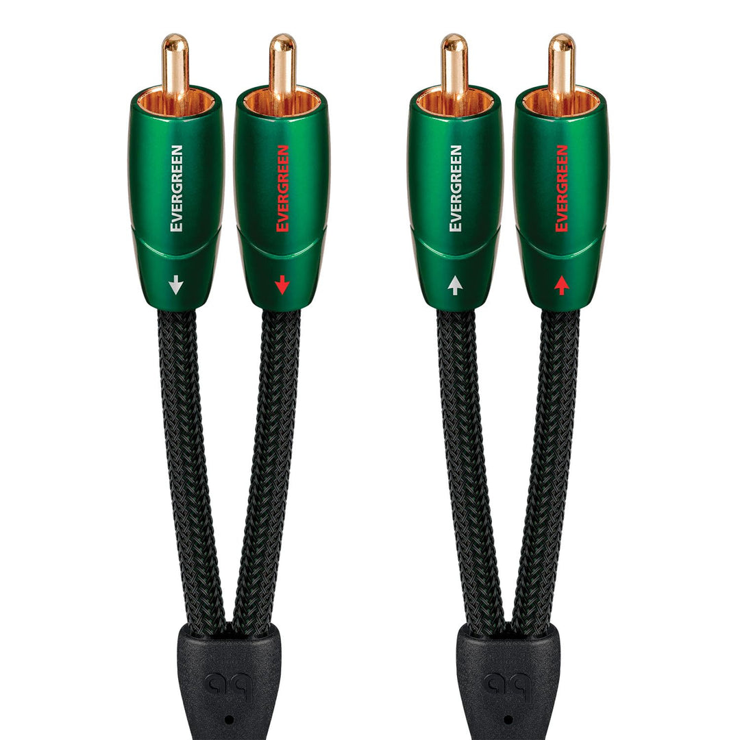 Audioquest Evergreen Stereokabel mit 4 RCA-Steckern, 0,6 m 0,6 m Einzelbett, 0,6 m Einzelbett