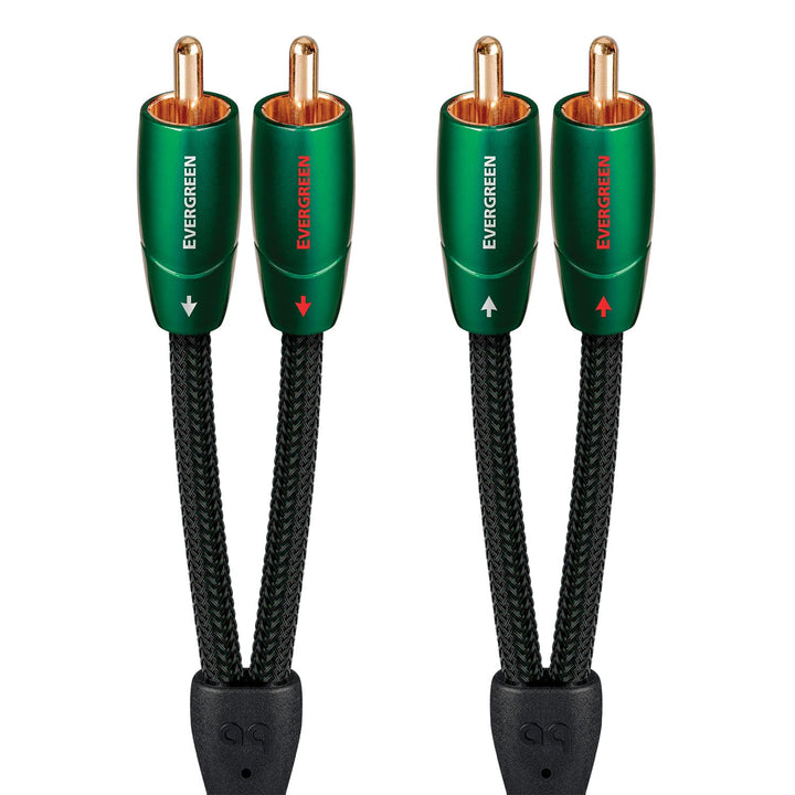 Audioquest Evergreen Stereokabel mit 4 RCA-Steckern, 0,6 m 0,6 m Einzelbett, 0,6 m Einzelbett