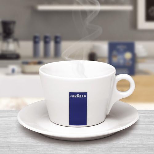 Lavazza Blu Collection Cappuccino Tasse, 6er Pack, Kaffeetasse, Porzellan, Weiss, 165ml, 20002131