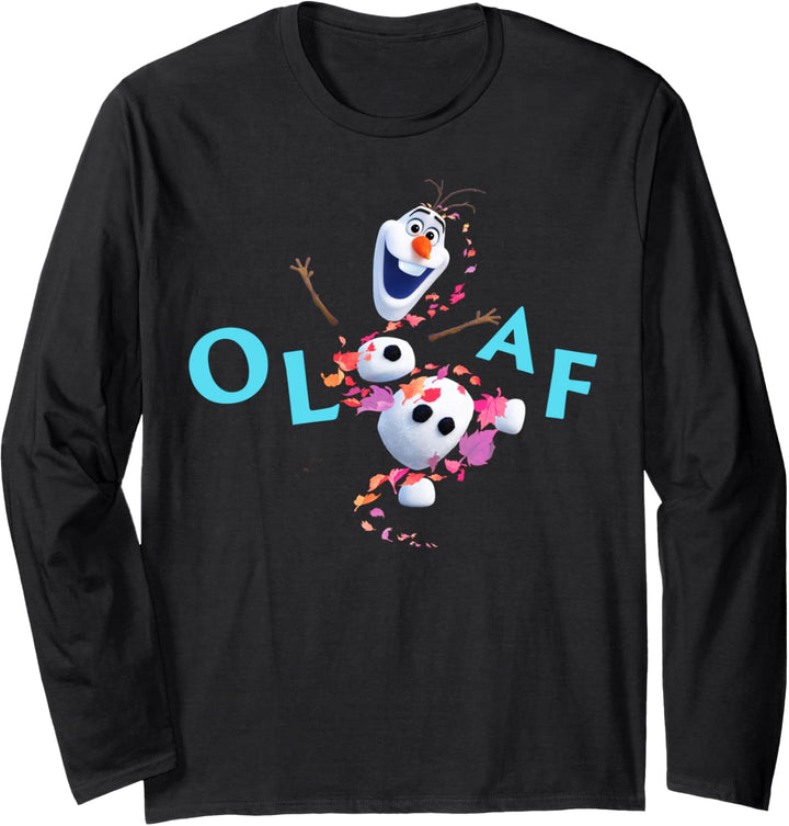 Disney Frozen 2 Olaf Autum Leaves Happy Portrait Langarmshirt