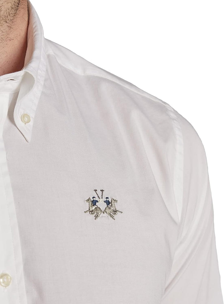 La Martina - Herrenhemd Slim fit, Signalweiss, Man XL Weiss, XXL