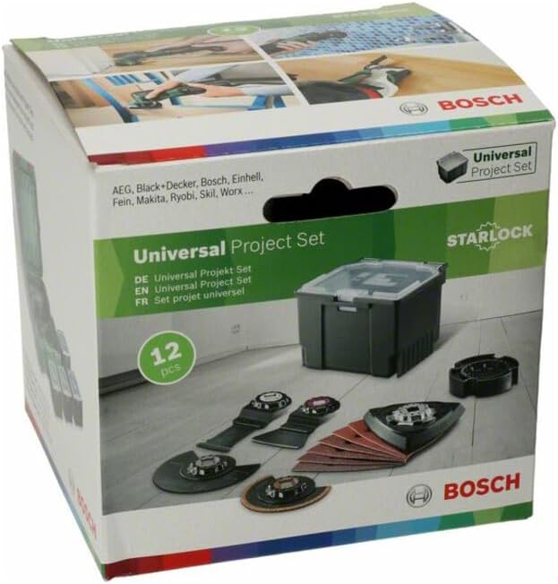 Bosch Home and Garden Universal Project Set 12tlg. (Zubehör für PMF 250 CES, in Kleiner Zubehörbox)