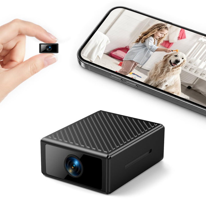 Mini Kamera 4K WLAN Überwachungskamera Innen, WiFi Kamera mit Handy APP, Live-Übertragung, Nachtsich