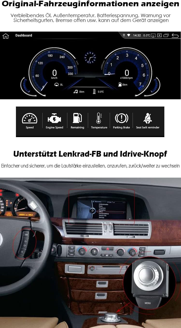 Erisin 10.25 Zoll 8-Kern IPS Android 10 Autoradio GPS Navi für BMW 1er F20/F21 3er F30 F31 F34 4er F