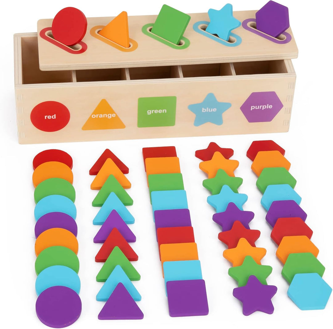 KMTJT Montessori Spielzeug | Farbsortierung & Stapeln Passende Lernsortierspielzeug für Kleinkinder