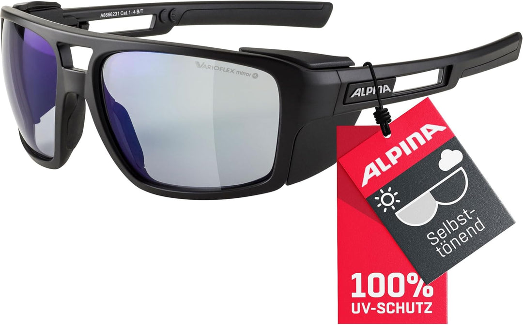 ALPINA SKYWALSH V - Selbsttönende, Bruchfeste & Beschlagfreie Sport- & Fahrradbrille Mit 100% UV-Sch