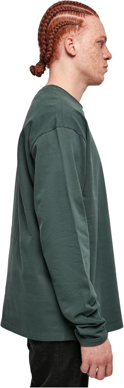 Urban Classics Herren Ultra Heavy Oversized Longsleeve S Bottlegreen, S Bottlegreen
