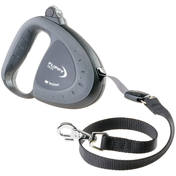 Ferplast Hundeleine Flippy TECH, Rollleine mittelgrosse Hunde bis 25 kg. Ausziehbares Gurtband max.