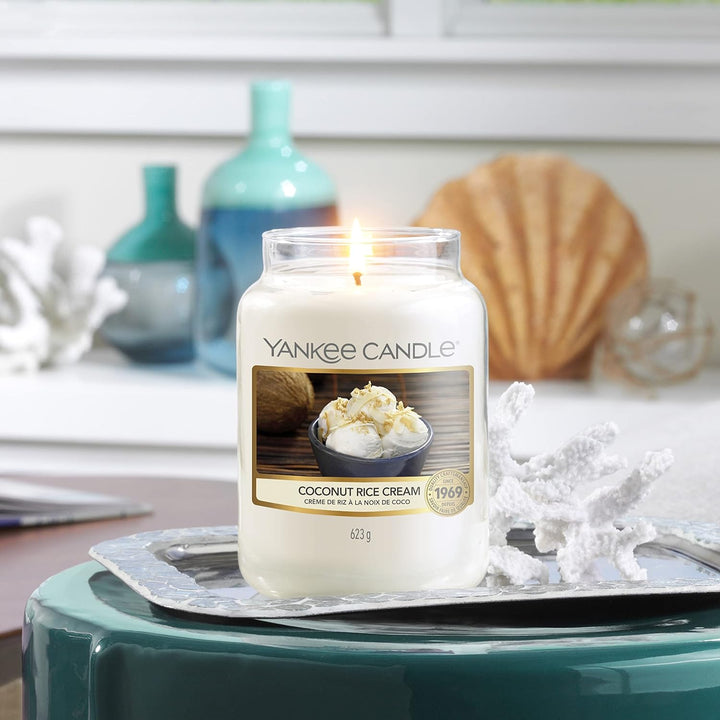 Yankee Candle Duftkerze, Glas, Creme, 623g