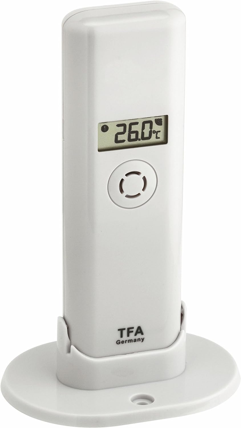 TFA Dostmann Weatherhub Thermo-Hygro-Sender, 30.3303.02, Kontrolle der Temperatur/Raumfeuchtigkeit,