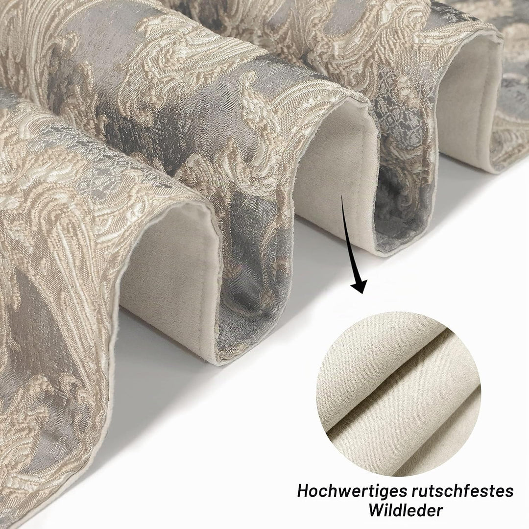 TOPLUXE Platzsets 4er Sets Jaquard Tischset Abwaschbar 30x45cm Platz-Matten für Esstisch Urlaub Part