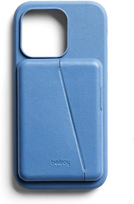 Bellroy Mod Hülle + Brieftasche für iPhone 14 Pro - (Leder-Handyhülle, Slim Card Holder) - BlueDaze,