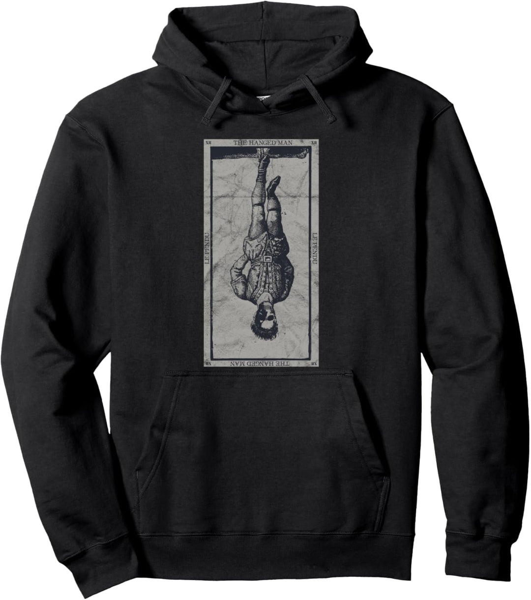 Occult The Hanged Man Tarot Card Vintage Witchcraft Medieval Pullover Hoodie
