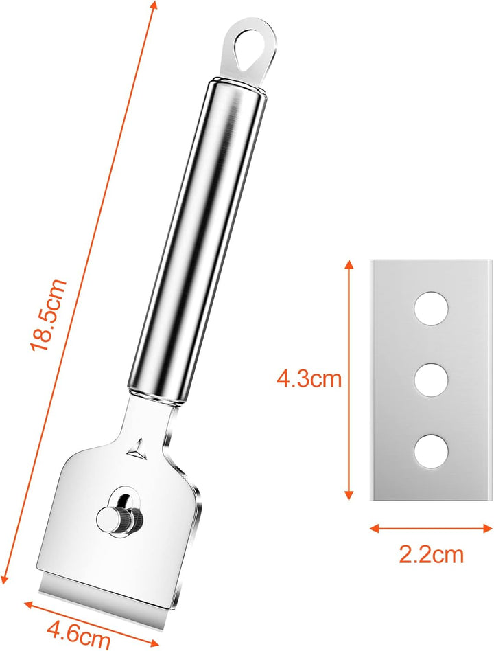 Gvolatee feldschaber mit ergonomischen Griff feldschaber Metall, Schaber feld mit 14Pcs Ersatzklinge