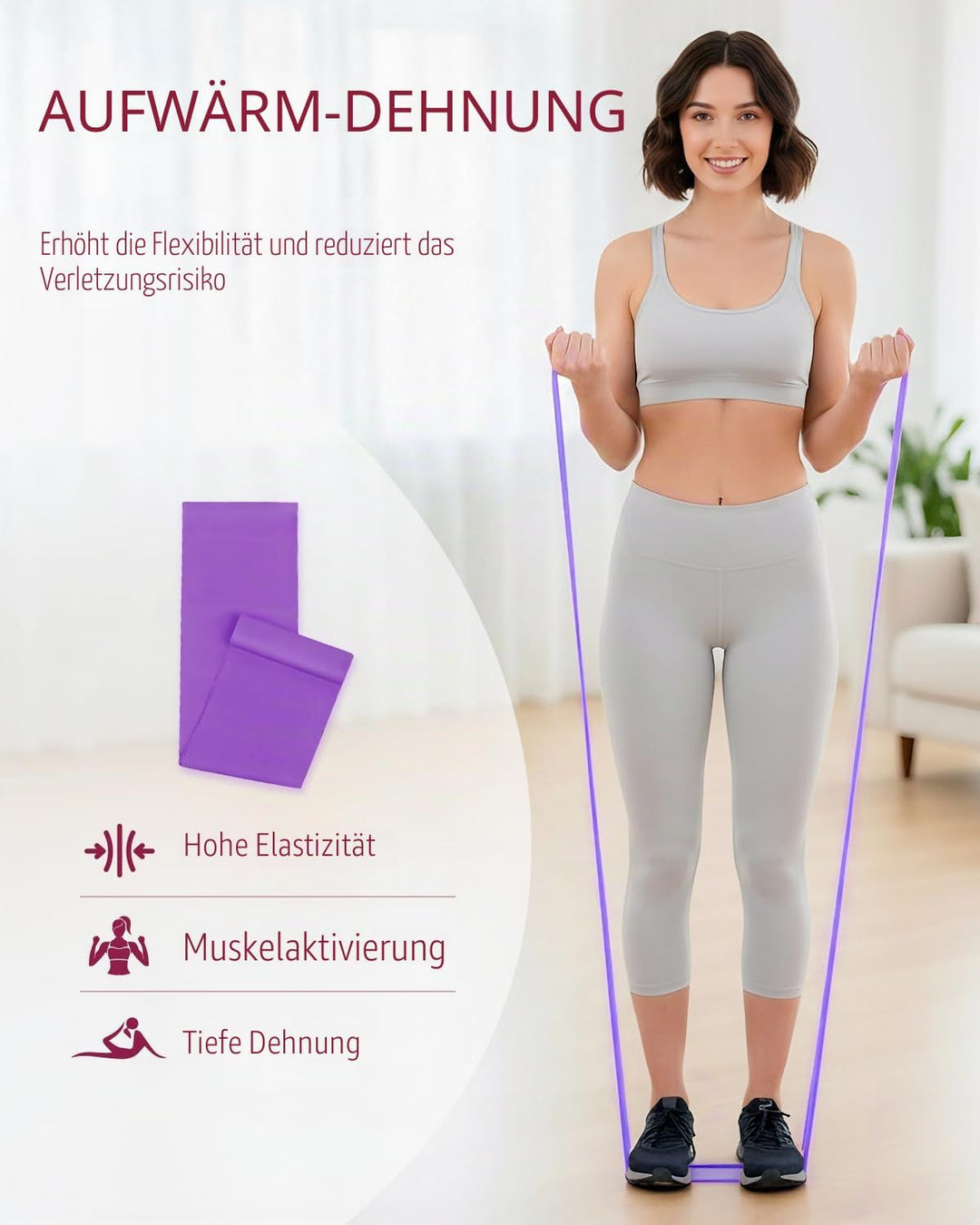 Abahub Pilates Ring Set, 35CM Magic Circle, 25CM Mini Ball, Stretchbänder,Home Pilates Ausrüstung, f