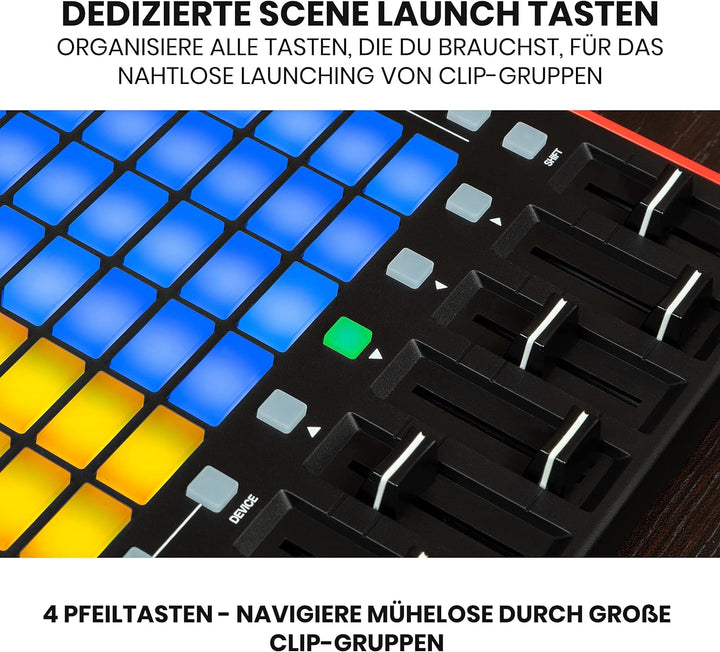 Akai Professional APC Mini MK2 - USB MIDI Pad Controller für Clip Launching mit Ableton Live Lite, 6