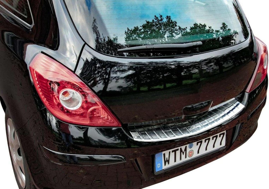 Recambo CT-LKS-1763 LADEKANTENSCHUTZ Edelstahl POLIERT für OPEL Corsa D | 2006-2014 | mit ABKANTUNG,