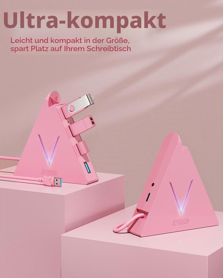 4-Port USB 3.0 Hub,USB 3.0 verlängerung mit verlängertem 60cm Kabel,USB Verteiler für Mac, PC, Xbox