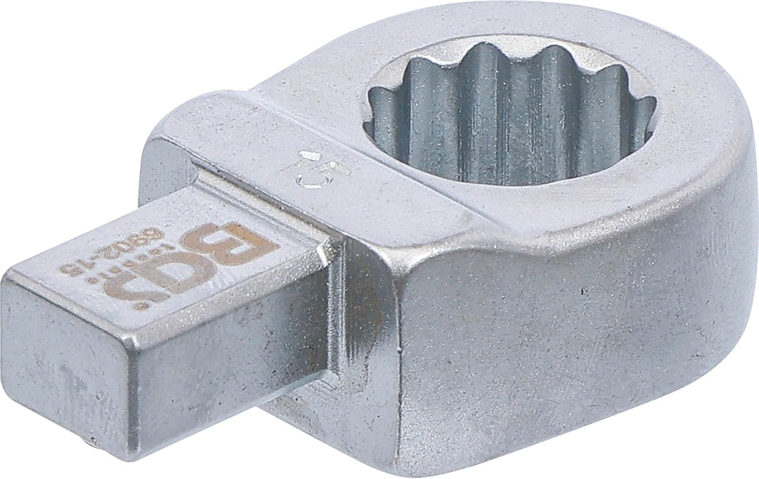 BGS 6902-15 | Einsteck-Ringschlüssel | 15 mm | Aufnahme 9 x 12 mm, 15 mm